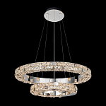 Люстра из 2-х колец с мозаичным хрустальным оформлением Sparks of Crystal варинант исполнения - 3 | Loft Concept во Владивостоке