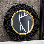 Зеркало в черной фактурной раме с золотым кантом Summon the Light варинант исполнения - 6 | Loft Concept во Владивостоке