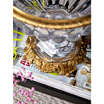 Чаша из прозрачного стекла с бронзовой подставкой и ручками Eden Garden варинант исполнения - 4 | Loft Concept во Владивостоке