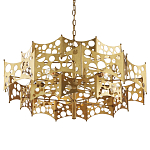 Люстра фигурная золотого цвета Corrugated Panels варинант исполнения - 1 | Loft Concept во Владивостоке