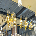 Люстра подвесная прямоугольная с 10-ю цилиндрическими плафонами LIAISON варинант исполнения - 3 | Loft Concept во Владивостоке