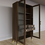 Дизайнерский шкаф витрина Elsa Dreams Walnut с 4-мя ящиками варинант исполнения - 7 | Loft Concept во Владивостоке