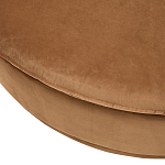 Кушетка круглая с обивкой из велюра коричневая Milky Brown Chair варинант исполнения - 7 | Loft Concept во Владивостоке