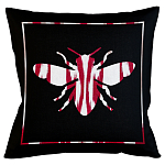 Подушка декоративная пчела с красным узором Ikat Pattern варинант исполнения - 1 | Loft Concept во Владивостоке