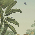 Обои ручная роспись River Scenes of Bengal Verdoyant варинант исполнения - 2 | Loft Concept во Владивостоке