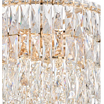Люстра круглая с хрустальными подвесками на золотистом каркасе Roul Crystal Light варинант исполнения - 2 | Loft Concept во Владивостоке