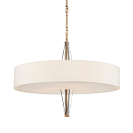 Люстра круглая с белым тканевым абажуром  White Light Diffuser варинант исполнения - 3 | Loft Concept во Владивостоке