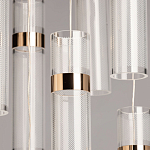 Люстра каскадная с прозрачными цилиндрическими плафонами Jenae Glass Tube Lighting варинант исполнения - 4 | Loft Concept во Владивостоке