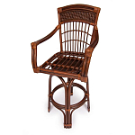 Барный стул из ротанга Eloise коричневый варинант исполнения - 5 | Loft Concept во Владивостоке