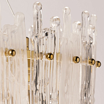 Люстра круглая с прозрачными стержнями разной длины Textured Glass Chandelier варинант исполнения - 9 | Loft Concept во Владивостоке