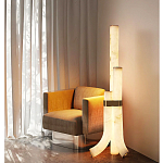 Торшер геометрический с тремя мраморными плафонами Marble Tripod варинант исполнения - 5 | Loft Concept во Владивостоке