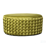 Пуф овальный плетеный оливкового цвета Pool Woven Velour варинант исполнения - 1 | Loft Concept во Владивостоке