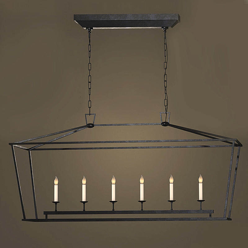 Люстра Linear Pendant Black Черный во Владивостоке | Loft Concept 