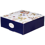 Ваза фарфоровая круглая на ножке с рисунком цветов Garden Whisper Porcelain Set  варинант исполнения - 2 | Loft Concept во Владивостоке