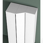 Шкаф-пенал белый с зеркальной дверцей Strict Lines варинант исполнения - 4 | Loft Concept во Владивостоке