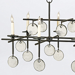 Люстра подвесная с 8-ю лампами и стеклянными круглыми подвесками Currey & Company варинант исполнения - 7 | Loft Concept во Владивостоке