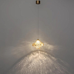 Подвесной светильник с плафоном из фактурного светло-янтарного стекла Light Ensemble варинант исполнения - 4 | Loft Concept во Владивостоке