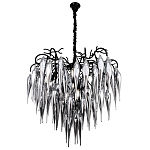 Люстра со стеклянными подвесками дымчатого цвета Ambre Glass Chandelier 80 варинант исполнения - 3 | Loft Concept во Владивостоке