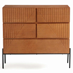 Комод с геометрическим рисунком на ящиках Anders Dark Wood варинант исполнения - 2 | Loft Concept во Владивостоке