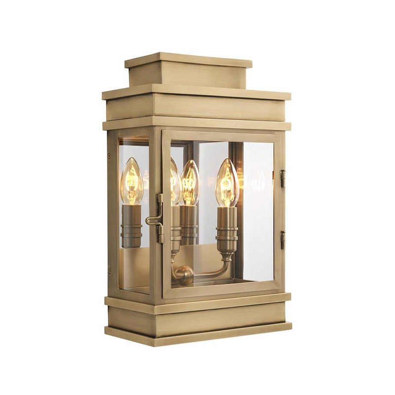 Бра Eichholtz Wall Lamp Linley S Латунь Античная полированная Прозрачный (Transparent) Бра Eichholtz Wall Lamp Linley S Латунь Античная полированная Прозрачный (Transparent) во Владивостоке | Loft Concept
