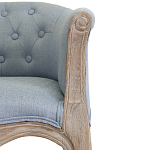 Кресло низкое в стиле прованс Louis French Armchair light blue flax варинант исполнения - 4 | Loft Concept во Владивостоке