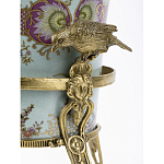 Ваза из голубого фарфора с рисунком птиц и цветов и декоративными элементами Blue Garden варинант исполнения - 4 | Loft Concept во Владивостоке