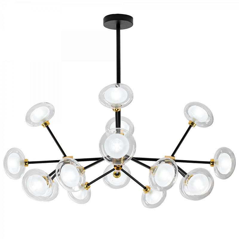 Люстра NABILA CHANDELIER Глянцевое золото Белый Черный Люстра NABILA CHANDELIER Глянцевое золото Белый Черный во Владивостоке | Loft Concept