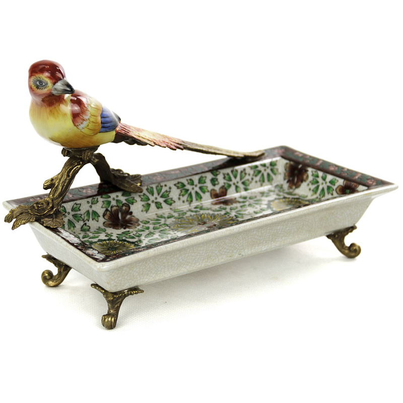 Блюдо Red Yellow Bird Мульти Бронза во Владивостоке | Loft Concept 