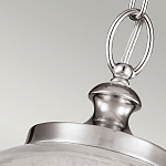 Подвесной светильник с прозрачным стеклянным плафоном в форме шара в современном стиле на цепи Feiss варинант исполнения - 4 | Loft Concept во Владивостоке