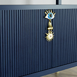 Стеллаж со стеклянными полками Elsa Dreams Blue варинант исполнения - 8 | Loft Concept во Владивостоке