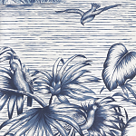 Обои ручная роспись Le Brésil Mer Bleue варинант исполнения - 2 | Loft Concept во Владивостоке