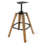 Барный стул со спинкой на 4-х коричневых ножках Бежевый Велюр Ava Charm варинант исполнения - 4 | Loft Concept во Владивостоке