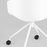 Офисное кресло из пластика с мягким сиденьем Eggshell Grey варинант исполнения - 8 | Loft Concept во Владивостоке