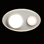 Бра овальной формы белого цвета с 2-мя лампами Lunar Pebbles варинант исполнения - 4 | Loft Concept во Владивостоке