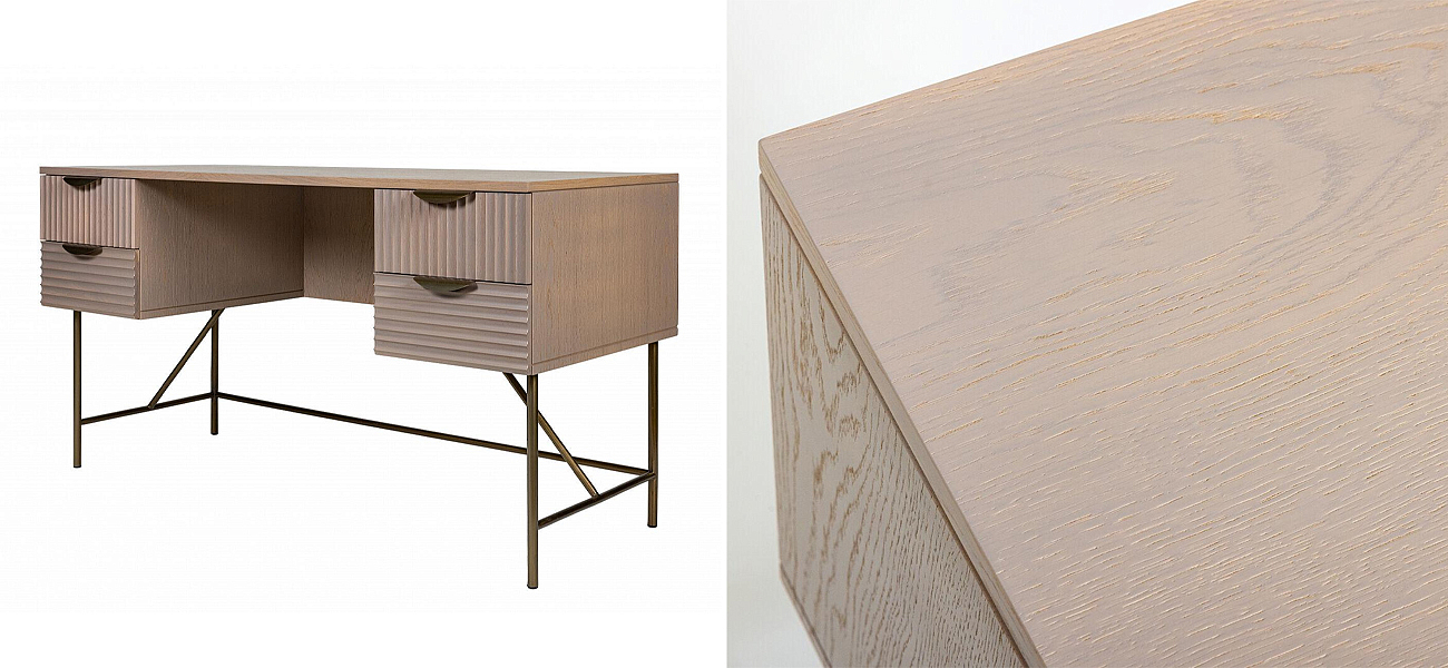 Рабочий стол Antique Order Бежевый Шпон Дуба Рабочий стол Antique Order Бежевый Шпон Дуба - Loft-Concept во Владивостоке