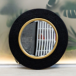 Зеркало в черной фактурной раме с золотым кантом Summon the Light варинант исполнения - 8 | Loft Concept во Владивостоке