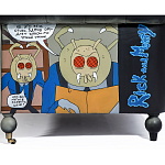 Кресло "Умный Умник" Rick and Morty graffiti chair натуральная кожа  варинант исполнения - 6 | Loft Concept во Владивостоке