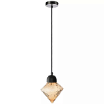 Подвесной светильник с янтарным рельефным плафоном Lamp with Frozen Glass Effect варинант исполнения - 1 | Loft Concept во Владивостоке
