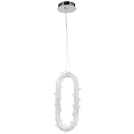 Подвесной светильник овальной формы с декором кристаллы Gilbertine Oval Crystals Hanging Lamp варинант исполнения - 2 | Loft Concept во Владивостоке