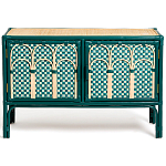 Комод для посуды из ротанга Felice Rattan Green варинант исполнения - 1 | Loft Concept во Владивостоке