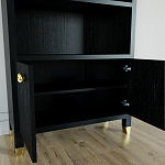 Книжный Стеллаж Elsa Dreams Black с задней стенкой варинант исполнения - 3 | Loft Concept во Владивостоке