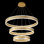 Люстра подвесная светодиодная с тремя золотистыми кольцами Ring Horizontal варинант исполнения - 2 | Loft Concept во Владивостоке