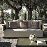 Дизайнерский уличный диван из массива дерева с плетеной спинкой PALINFRASCA Sofa варинант исполнения - 22 | Loft Concept во Владивостоке