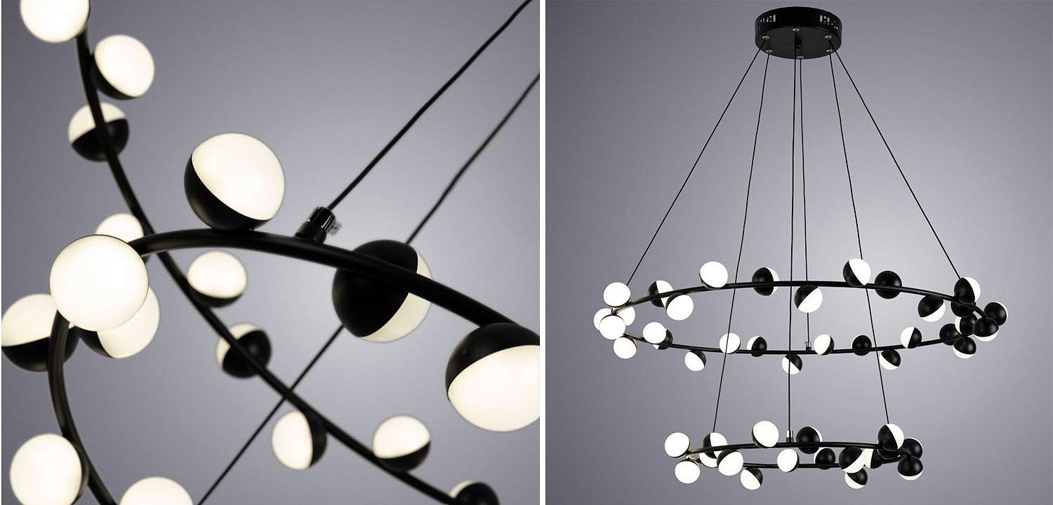 Люстра Vilelme Chandelier black double Люстра Vilelme Chandelier black double - Loft-Concept во Владивостоке