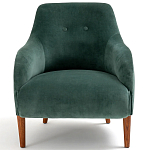 Кресло велюровое темно-зеленого цвета Diaspro Green Armchair варинант исполнения - 2 | Loft Concept во Владивостоке