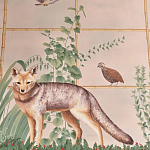 Обои ручная роспись Trellised Menagerie Standard colourway on scenic paper варинант исполнения - 2 | Loft Concept во Владивостоке