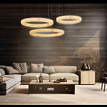 Люстра с 3-мя кольцами из натурального камня Minerals of Light варинант исполнения - 3 | Loft Concept во Владивостоке