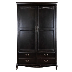 Шкаф черный с двумя дверцами и 4-мя ящиками Vintage  варинант исполнения - 1 | Loft Concept во Владивостоке