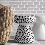 Дизайнерский журнальный стол белый в чёрный горох Gefan варинант исполнения - 1 | Loft Concept во Владивостоке