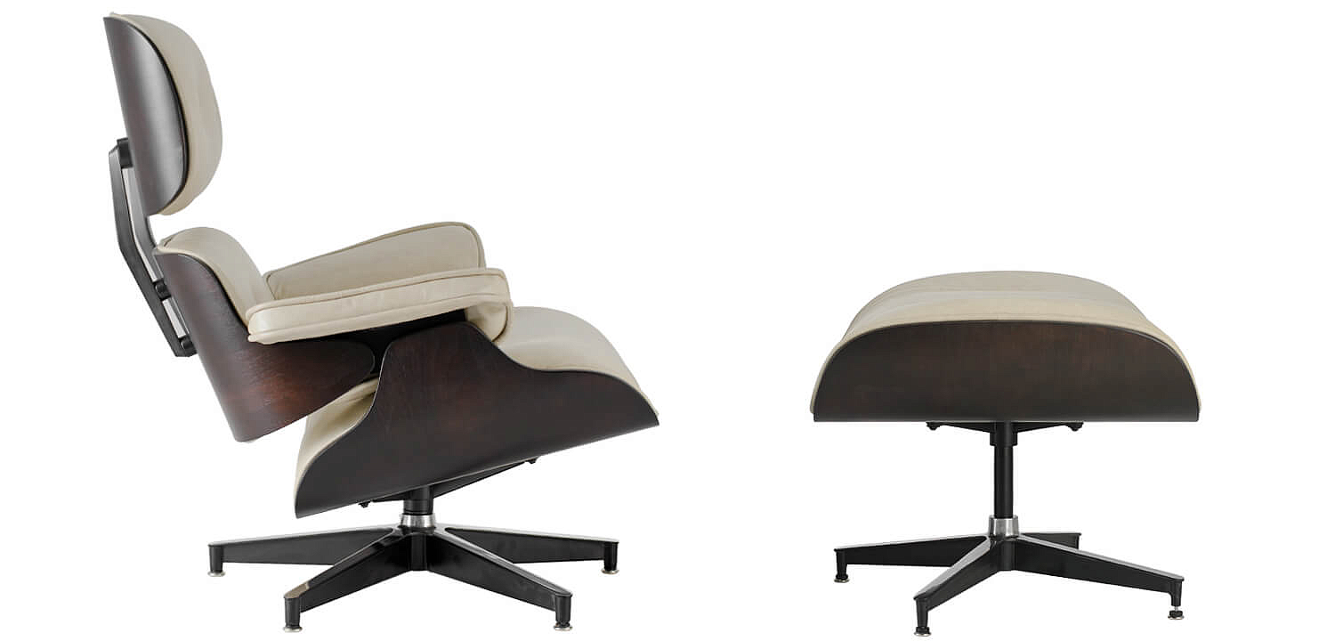 Кресло Eames Lounge Chair & Ottoman cream Кресло Eames Lounge Chair & Ottoman cream - Loft-Concept во Владивостоке